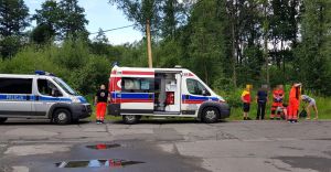 [ZDJCIA] Potrcenie rowerzystki na ulicy Legionw