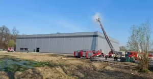 [FOTO] Poar na dachu nowej hali. wiczenia straakw z caej gminy