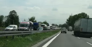 Potrcenie rowerzysty na DK-1 w Goczakowicach-Zdroju
