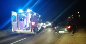 [ZDJCIA] Potrcenie pieszego na ulicy Waryskiego w Zabrzegu