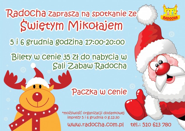Spotkania z Mikołajem w Sali Zabaw Radocha