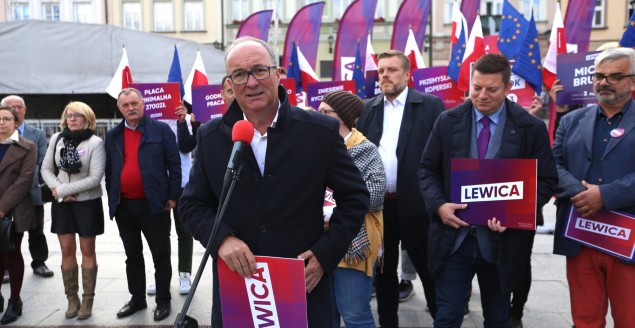 Adrian Zandberg i Włodzimierz Czarzasty w Bielsku-Białej - 18.09.2019