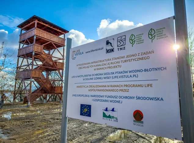 Nowa wieża widokowa na Jezioro Goczałkowickie w Wiśle Małej - 14.01.2023 r.